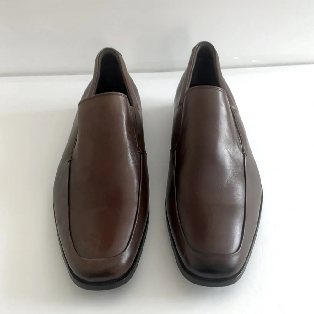Gordon Rush $245 Men’s Elliot Brown Leather Slip On Dress Shoes Size 13 New - Picture 8 of 10